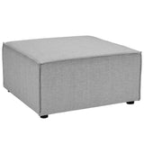 Saybrook Outdoor Patio Upholstered Sectional Sofa Ottoman by Lefancy