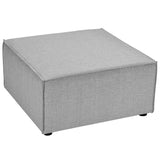 Saybrook Outdoor Patio Upholstered Sectional Sofa Ottoman by Lefancy