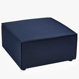 Saybrook Outdoor Patio Upholstered Sectional Sofa Ottoman by Lefancy