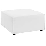 Saybrook Outdoor Patio Upholstered Sectional Sofa Ottoman by Lefancy