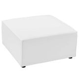 Saybrook Outdoor Patio Upholstered Sectional Sofa Ottoman by Lefancy