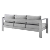 Shore Sunbrella® Fabric Aluminum Outdoor Patio Sofa by Lefancy