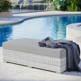 Convene Outdoor Patio Rectangular Ottoman by Lefancy