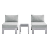 Shore 3 Piece Sunbrella® Fabric Outdoor Patio Aluminum Set by Lefancy