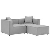 Saybrook Outdoor Patio Upholstered Loveseat and Ottoman Set by Lefancy