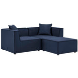 Saybrook Outdoor Patio Upholstered Loveseat and Ottoman Set by Lefancy