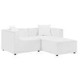 Saybrook Outdoor Patio Upholstered Loveseat and Ottoman Set by Lefancy