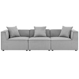 Saybrook 3-Piece Outdoor Patio Upholstered Sectional Sofa by Lefancy