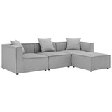 Saybrook 4-Piece Outdoor Patio Upholstered Sectional Sofa by Lefancy