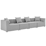 Saybrook 4-Piece Outdoor Patio Upholstered Sectional Sofa by Lefancy