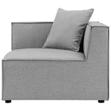 Saybrook 4-Piece Outdoor Patio Upholstered Sectional Sofa by Lefancy