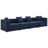 Saybrook 4-Piece Outdoor Patio Upholstered Sectional Sofa by Lefancy