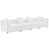 Saybrook 4-Piece Outdoor Patio Upholstered Sectional Sofa by Lefancy