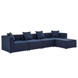 Saybrook 5-Piece Outdoor Patio Upholstered Sectional Sofa by Lefancy