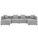 Saybrook 6-Piece Outdoor Patio Upholstered Sectional Sofa by Lefancy