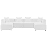 Saybrook 6-Piece Outdoor Patio Upholstered Sectional Sofa by Lefancy