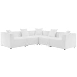 Saybrook 5-Piece Outdoor Patio Upholstered Sectional Sofa by Lefancy