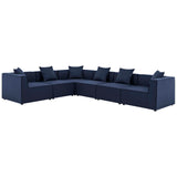 Saybrook 6-Piece Outdoor Patio Upholstered Sectional Sofa by Lefancy