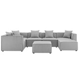 Saybrook 7-Piece Outdoor Patio Upholstered Sectional Sofa by Lefancy