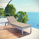 Shore Outdoor Patio Aluminum Chaise with Cushions by Lefancy