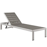 Shore Outdoor Patio Aluminum Chaise with Cushions by Lefancy