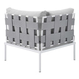 Harmony Sunbrella® Outdoor Patio Aluminum Corner Chair by Lefancy