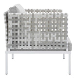 Harmony Sunbrella® Basket Weave Outdoor Patio Aluminum Armchair by Lefancy