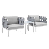 Harmony 3-Piece Sunbrella® Outdoor Patio Aluminum Seating Set by Lefancy