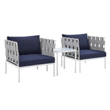 Harmony 3-Piece Sunbrella® Outdoor Patio Aluminum Seating Set by Lefancy