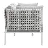 Harmony 4-Piece Sunbrella® Basket Weave Outdoor Patio Aluminum Seating Set by Lefancy