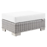 Conway Outdoor Patio Wicker Rattan Ottoman by Lefancy