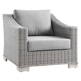 Conway Outdoor Patio Wicker Rattan Armchair by Lefancy