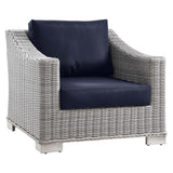 Conway Outdoor Patio Wicker Rattan Armchair by Lefancy