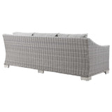 Conway Outdoor Patio Wicker Rattan Sofa by Lefancy