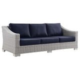 Conway Outdoor Patio Wicker Rattan Sofa by Lefancy