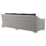 Conway Outdoor Patio Wicker Rattan Sofa by Lefancy