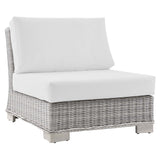 Conway Outdoor Patio Wicker Rattan Armless Chair by Lefancy