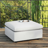 Commix Overstuffed Outdoor Patio Ottoman by Lefancy