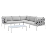 Harmony 6-Piece Sunbrella® Outdoor Patio Aluminum Sectional Sofa Set by Lefancy