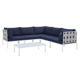 Harmony 6-Piece Sunbrella® Outdoor Patio Aluminum Sectional Sofa Set by Lefancy