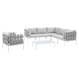 Harmony 7-Piece Sunbrella® Outdoor Patio Aluminum Sectional Sofa Set by Lefancy