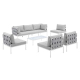 Harmony 8-Piece Sunbrella® Outdoor Patio All Mesh Sectional Sofa Set by Lefancy