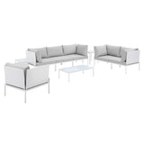 Harmony 8-Piece Sunbrella® Outdoor Patio Aluminum Seating Set by Lefancy