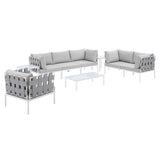 Harmony 8-Piece Sunbrella® Outdoor Patio Aluminum Seating Set by Lefancy