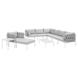 Harmony 10-Piece Sunbrella® Outdoor Patio Aluminum Sectional Sofa Set by Lefancy