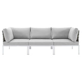 Harmony Sunbrella® Basket Weave Outdoor Patio Aluminum Sofa by Lefancy