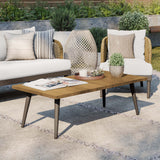 Meadow Outdoor Patio Teak Wood Coffee Table by Lefancy