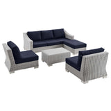 Conway 5-Piece Outdoor Patio Wicker Rattan Furniture Set by Lefancy