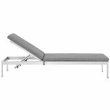 Shore Outdoor Patio Aluminum Chaise with Cushions by Lefancy