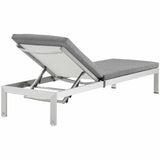 Shore Outdoor Patio Aluminum Chaise with Cushions by Lefancy